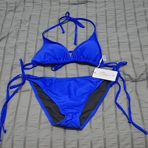 Blue Bikini Set Sz Lg Nwt